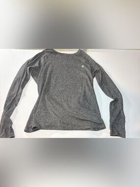Champion Gray Heather Long Sleeve Athletic Top